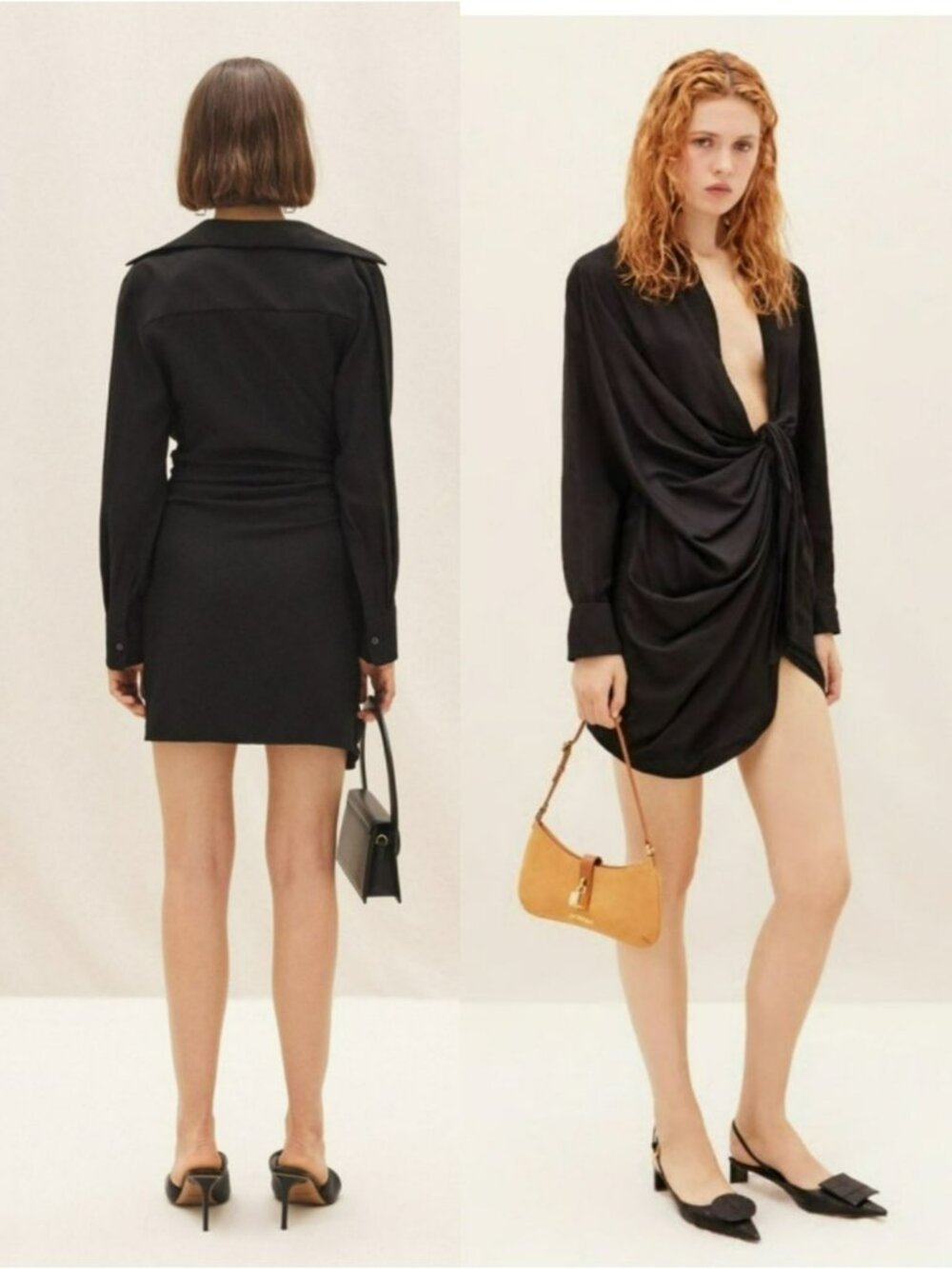 NEW Jacquemus $725 Bahia Robe Black Mini Dress Celebrity Style Shirt Dress - Picture 2 of 14
